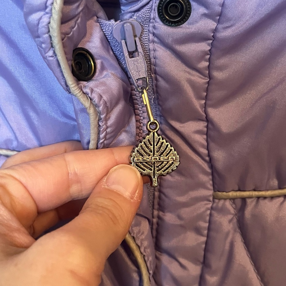 Vintage 1980s Aspen Powder Puffer Ski Jacket in Lilac Sz M Ski Bunny Retro - Picture 5 of 11
